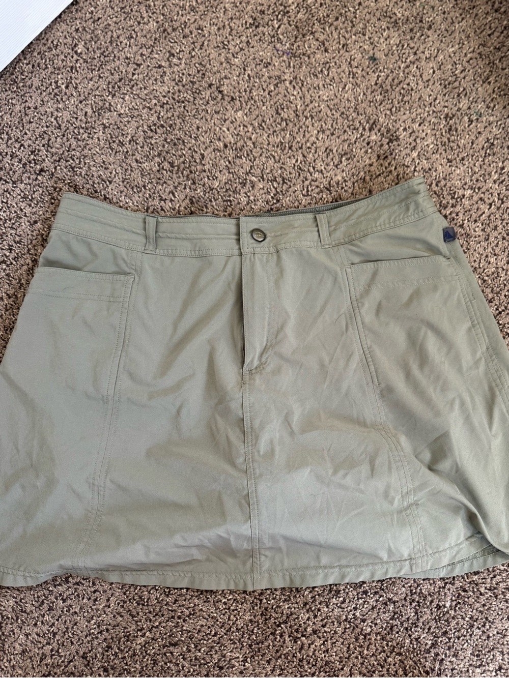 L.L. Bean Olive Green Athletic Skort with Built-in Shorts
